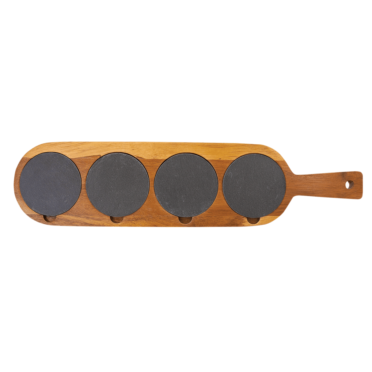 Acacia Wood/Slate Flight Serving Board