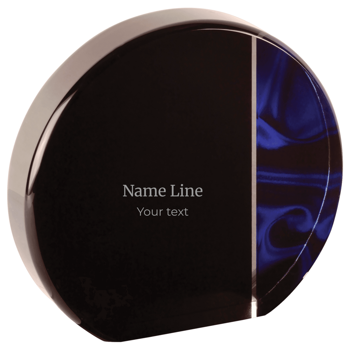 Round Red/Blue Velvet Acrylic Corporate Award