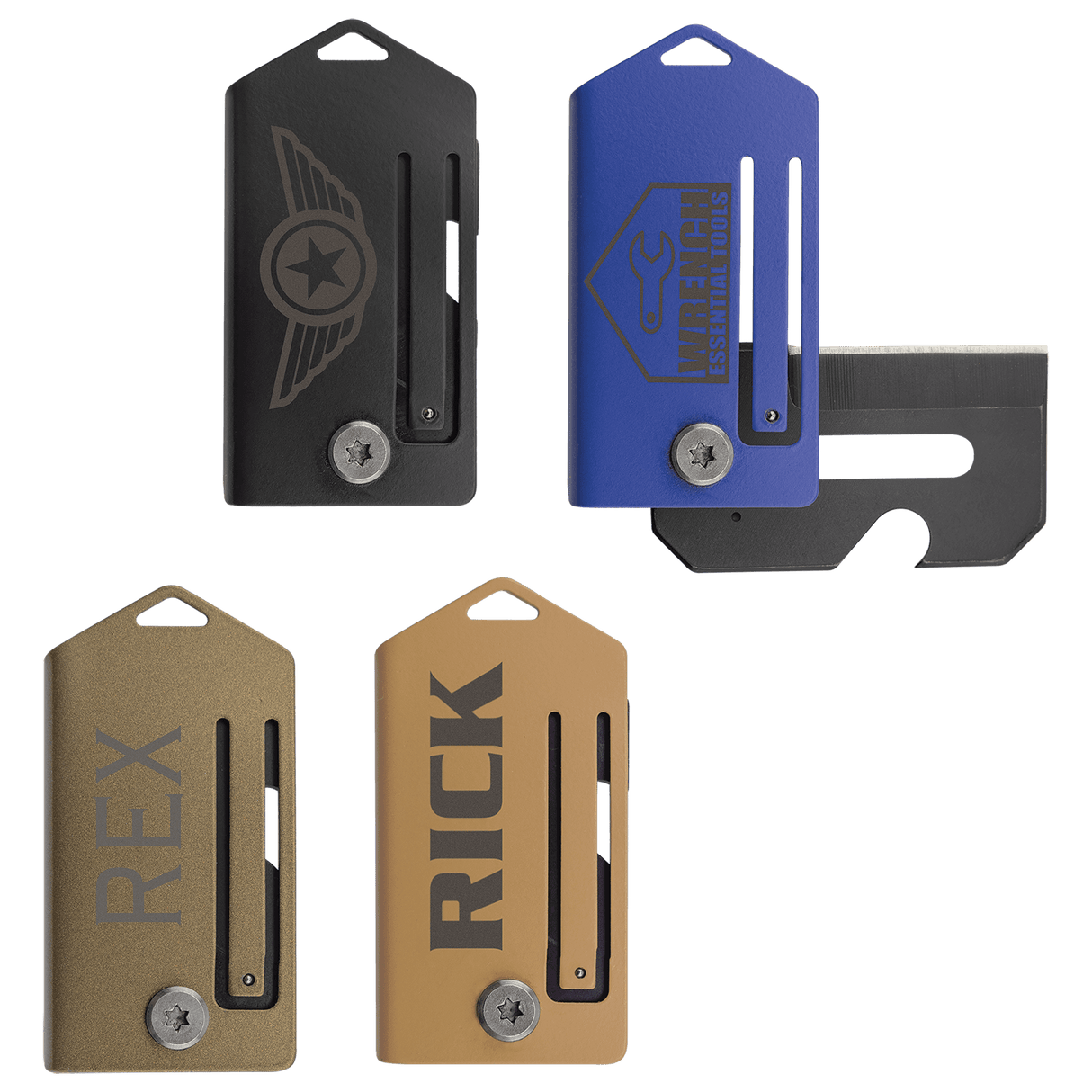 Bison River EDC 2" Keychain Knife, Stainless Steel, Four Colors
