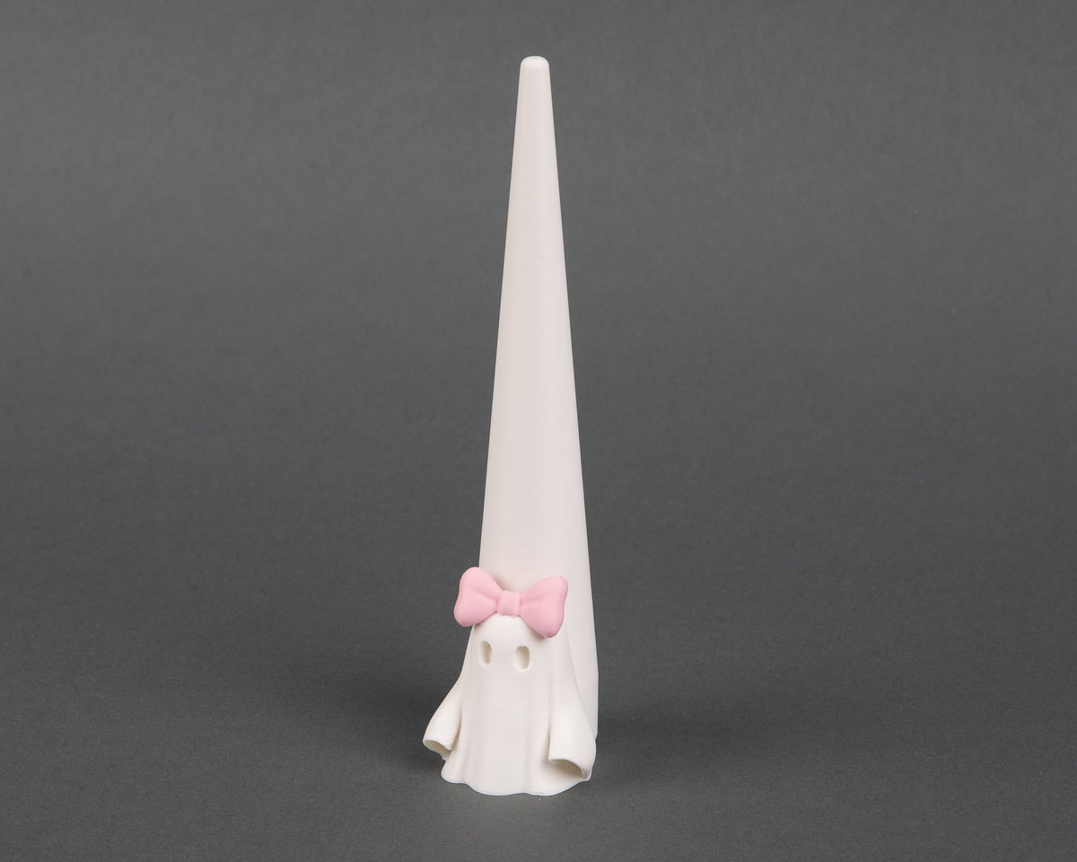 Halloween Ring Display Cones, 3D Printed Ghost, Light-Up Pumpkin, Witch Hat, Candy Corn, Spiderweb