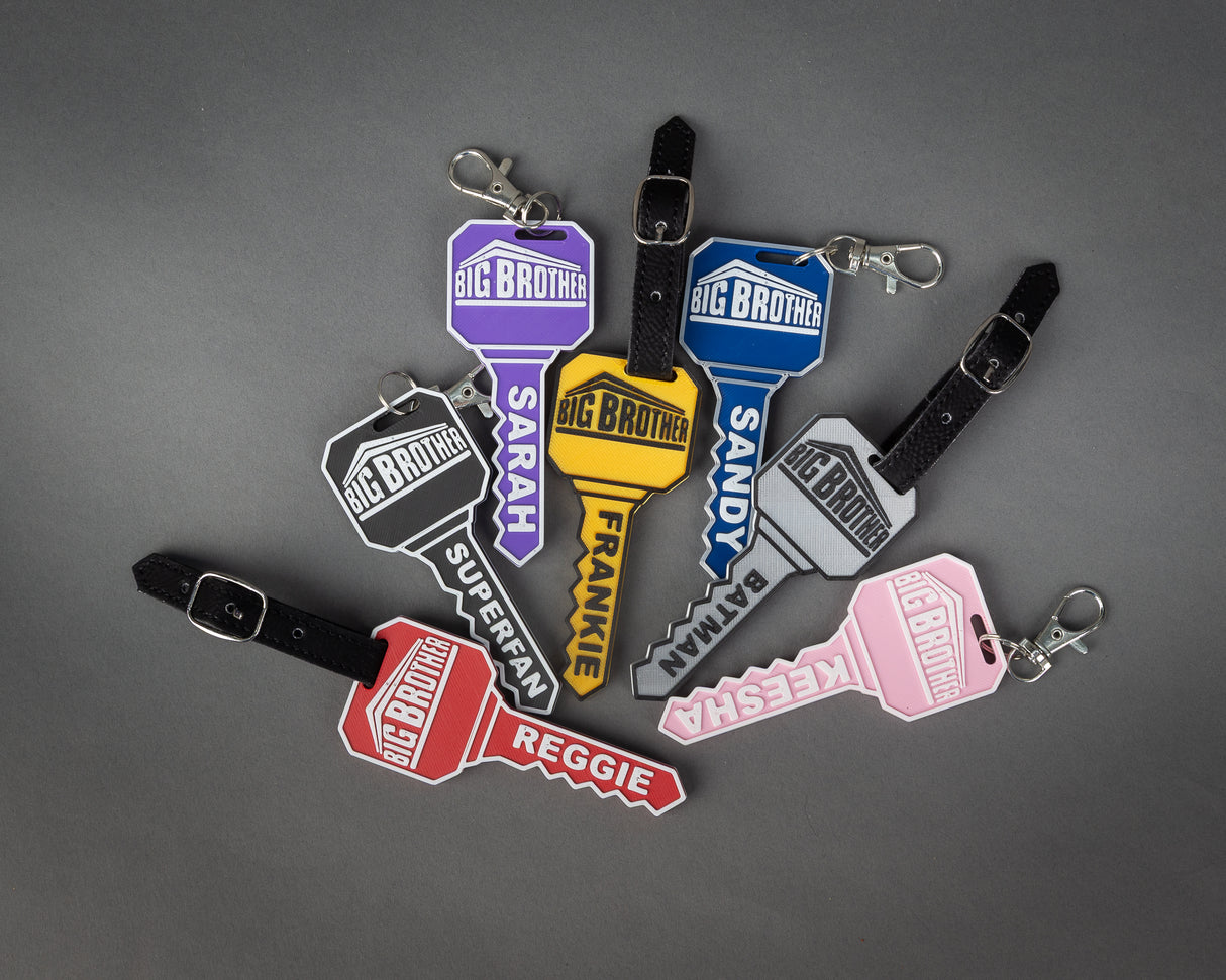 Big Brother Key Keychain or Bag Tag, 3D Printed