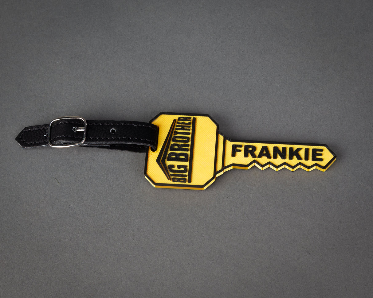 Big Brother Key Keychain or Bag Tag, 3D Printed