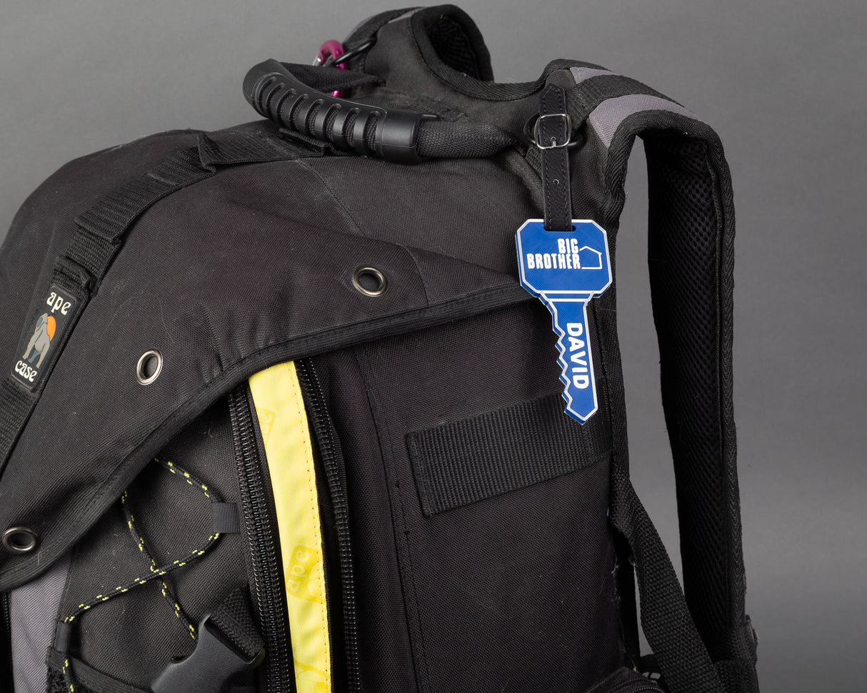 Big Brother Key Keychain or Bag Tag, 3D Printed