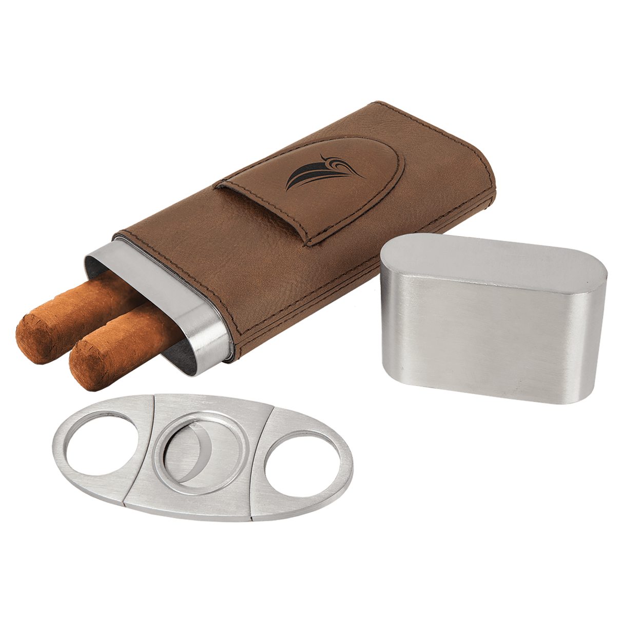 Leatherette Cigar Case with Cutter