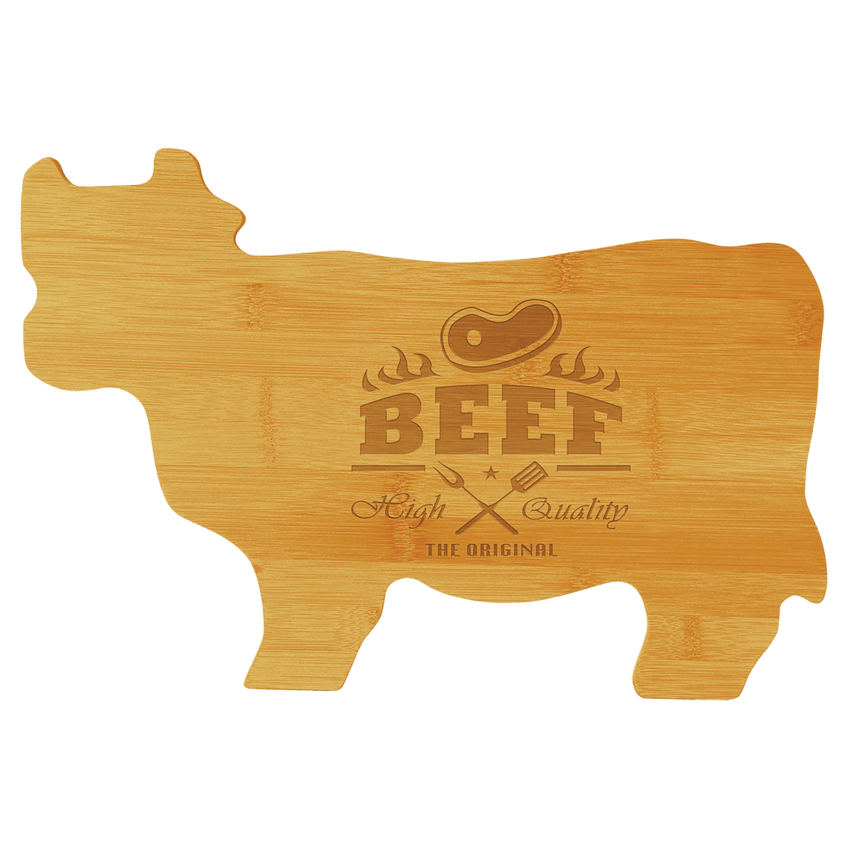 Bamboo Cow Shaped Cutting Board, 14 3/4" x 9 3/4"