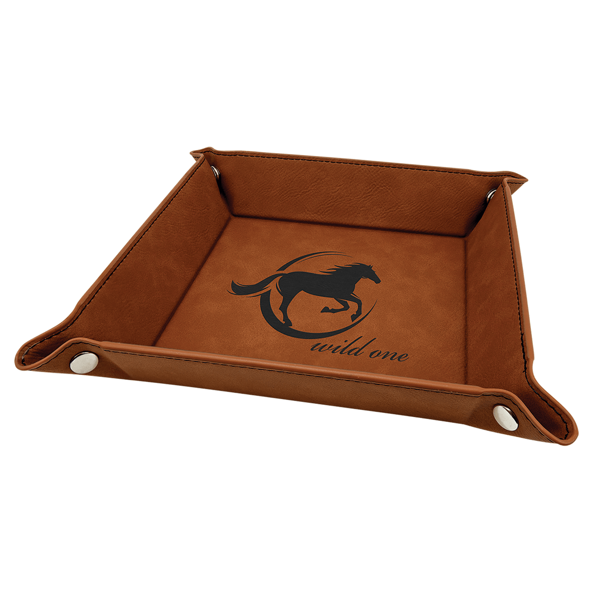 Personalized Leatherette Valet or Dice Tray