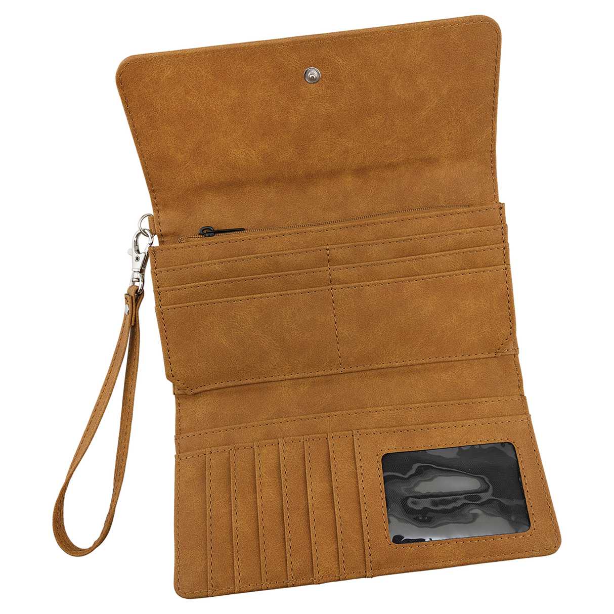 Wallet with Strap - Laserable Leatherette, Creekside Collection