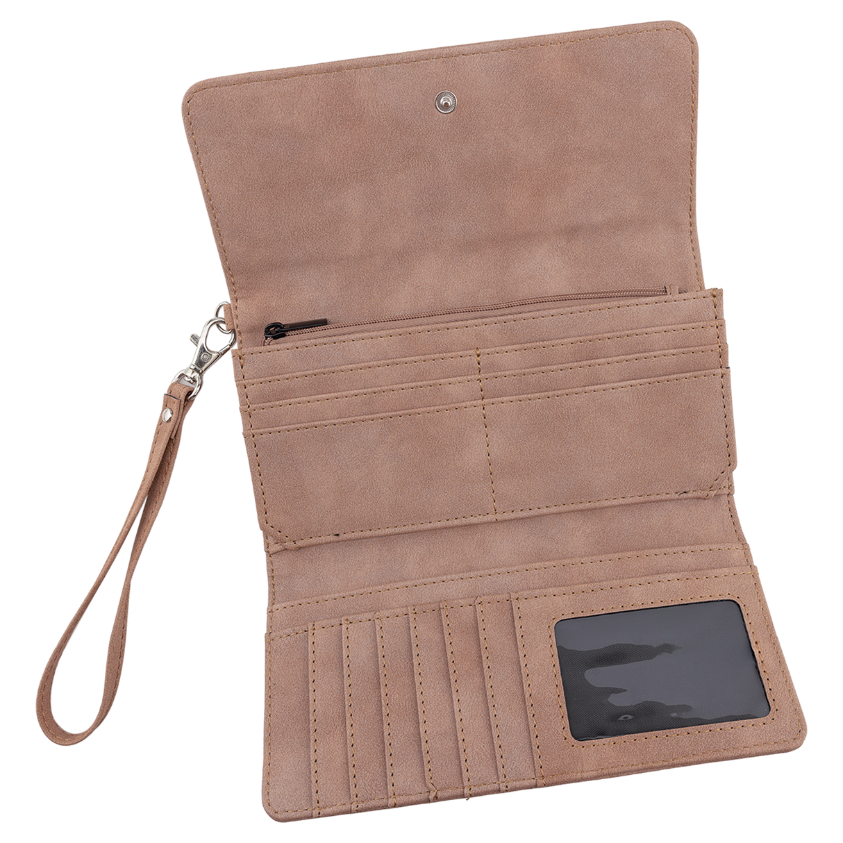 Wallet with Strap - Laserable Leatherette, Creekside Collection