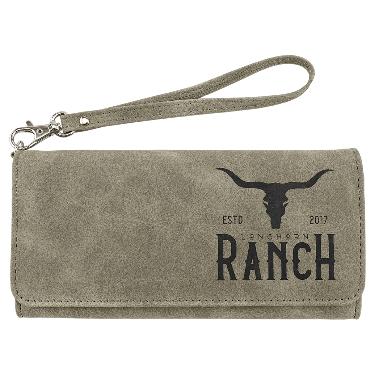 Wallet with Strap - Laserable Leatherette, Creekside Collection