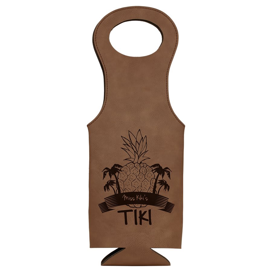 Leatherette Wine Bag, Personalized