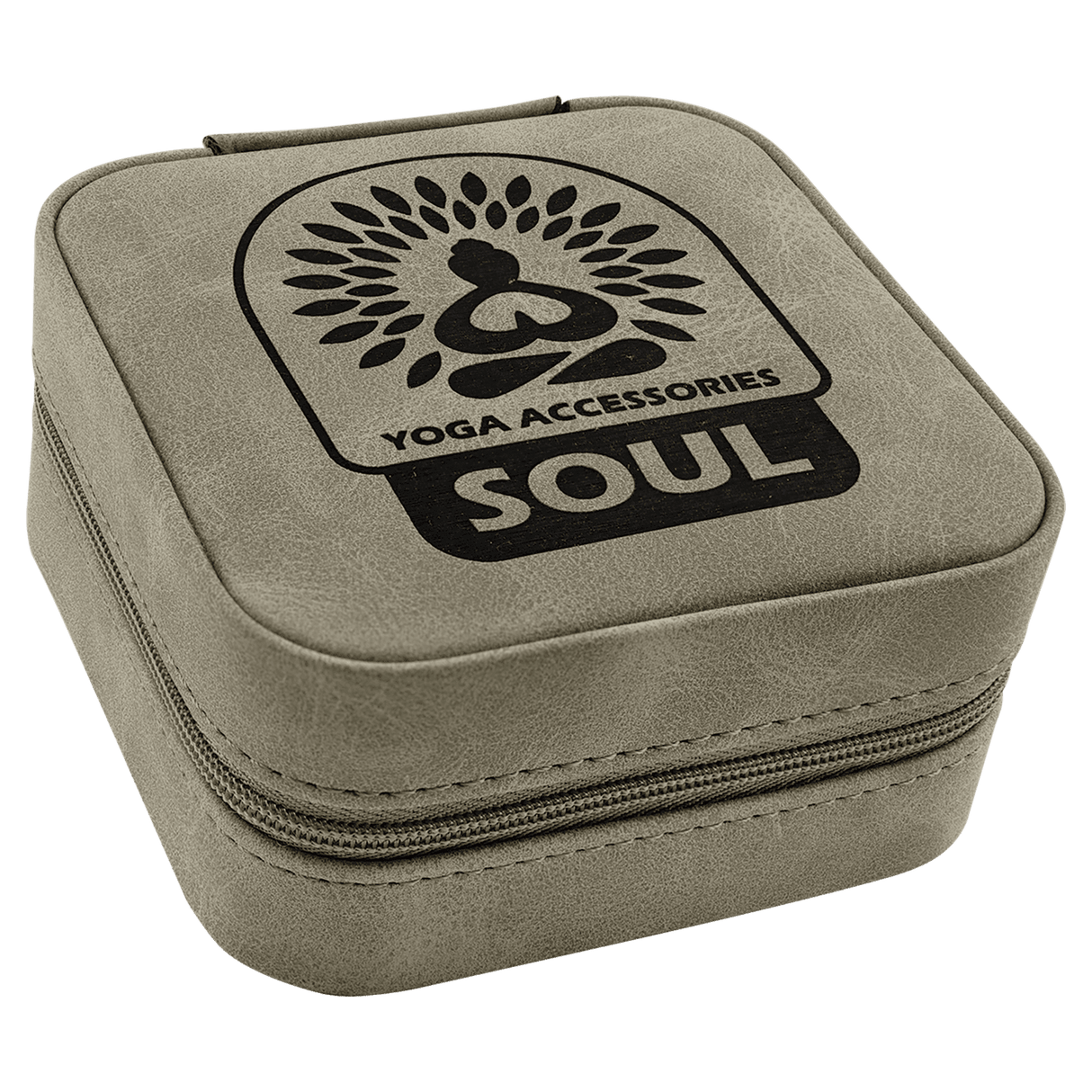 Leatherette Jewelry Box, Creekside Collection, 4" X 4"