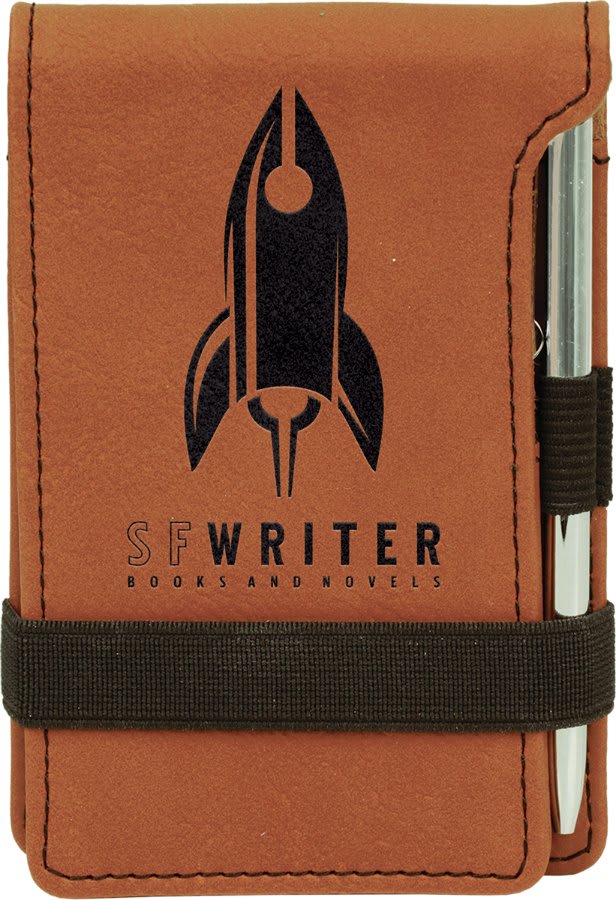 Leatherette Mini Notepad with Pen, 3 1/4" x 4 3/4"
