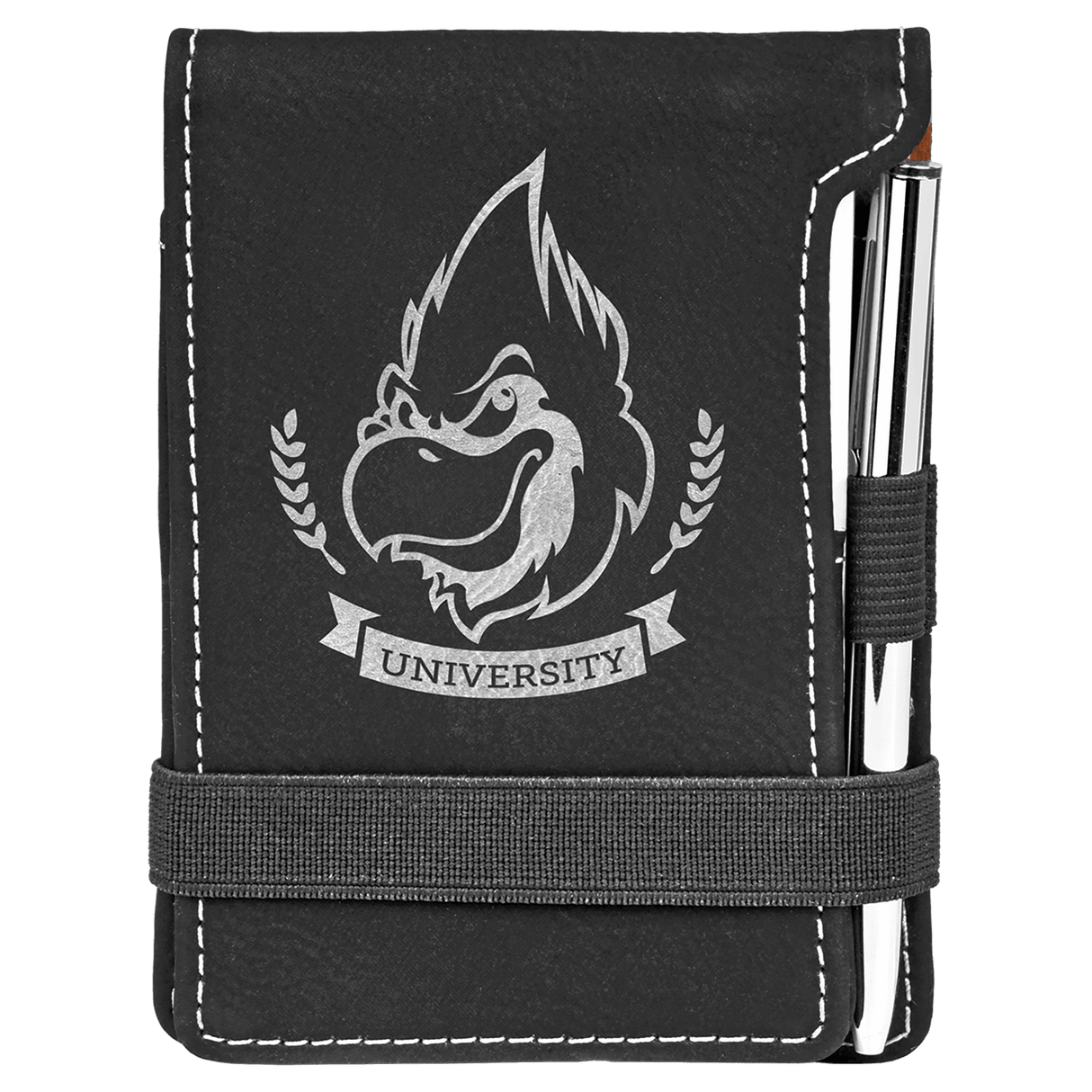 Leatherette Mini Notepad with Pen, 3 1/4" x 4 3/4"