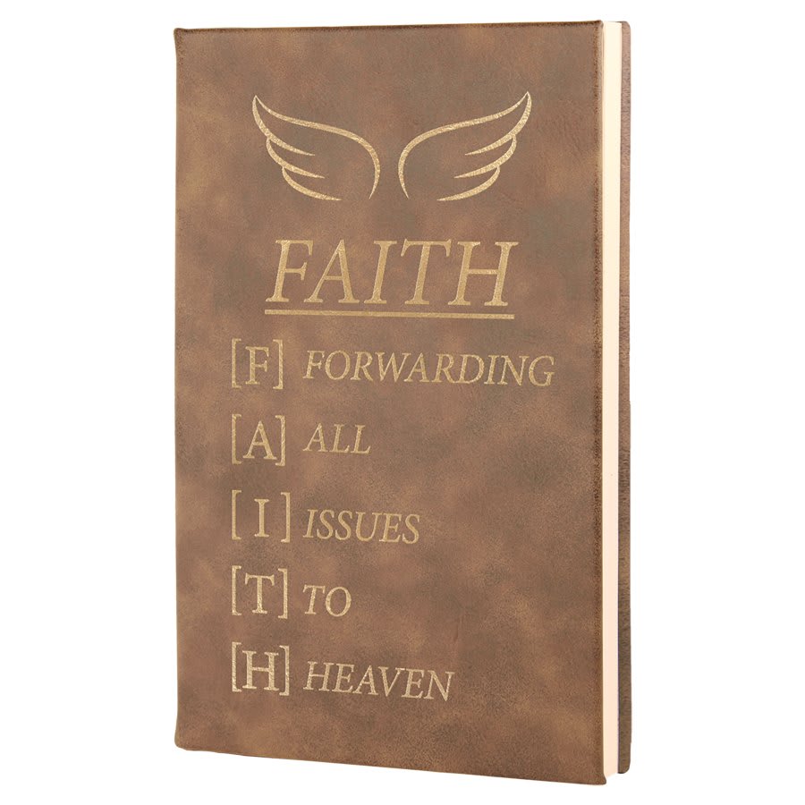 Leatherette Journal with Lined Notepad, 7" x 9 3/4"