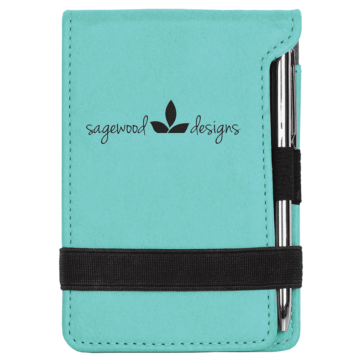 Leatherette Mini Notepad with Pen, 3 1/4" x 4 3/4"