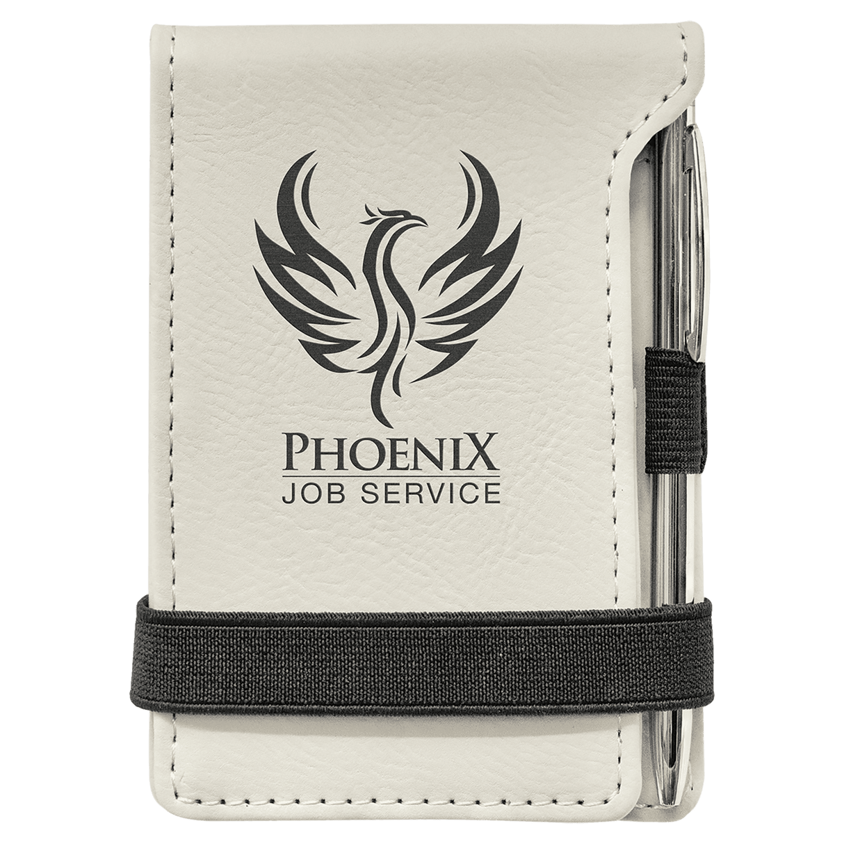 Leatherette Mini Notepad with Pen, 3 1/4" x 4 3/4"