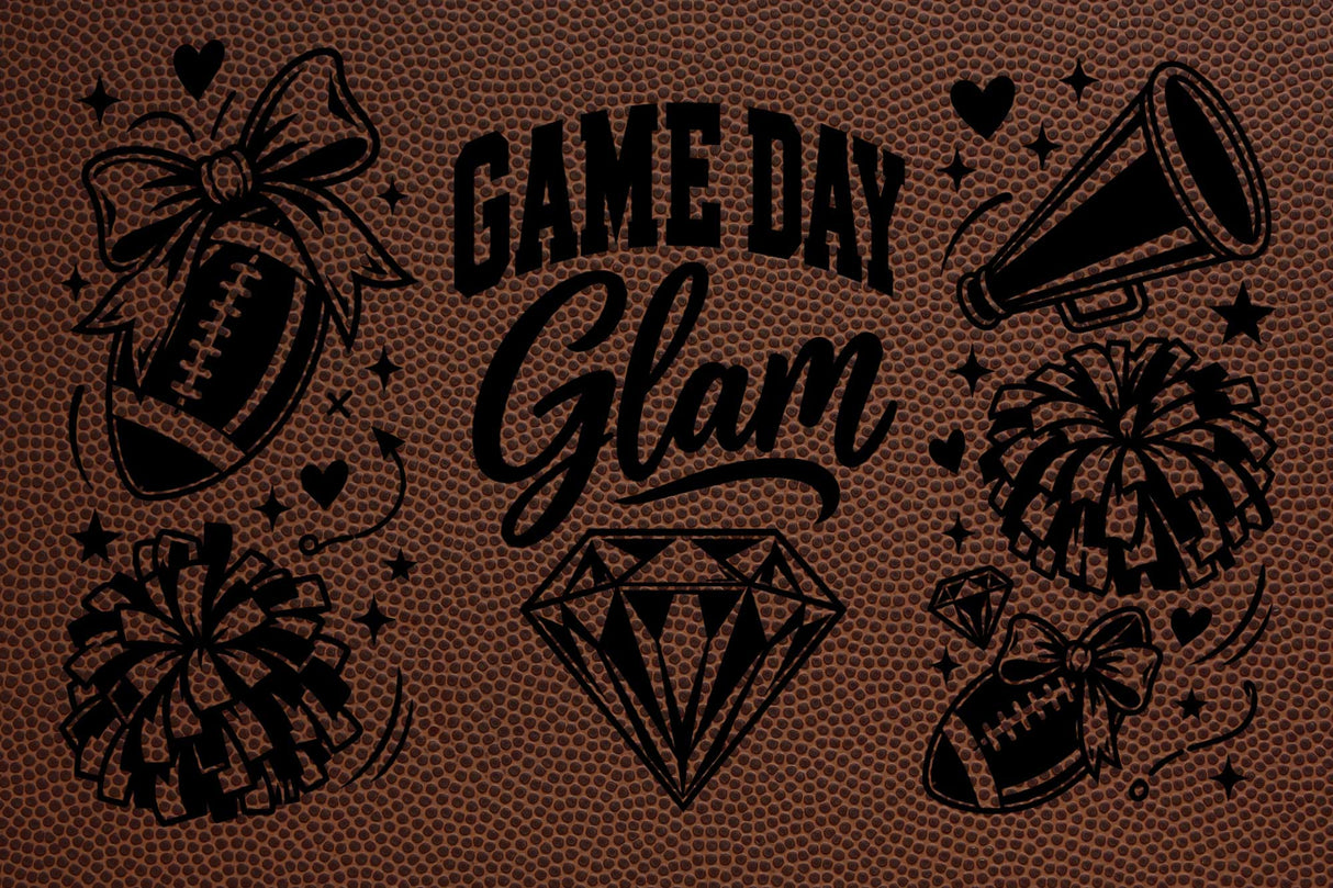 Personalized Football Skinny Can Sleeve, Laser Engraved Football Leatherette Slim Can Cooler, Custom Game Day Gift
