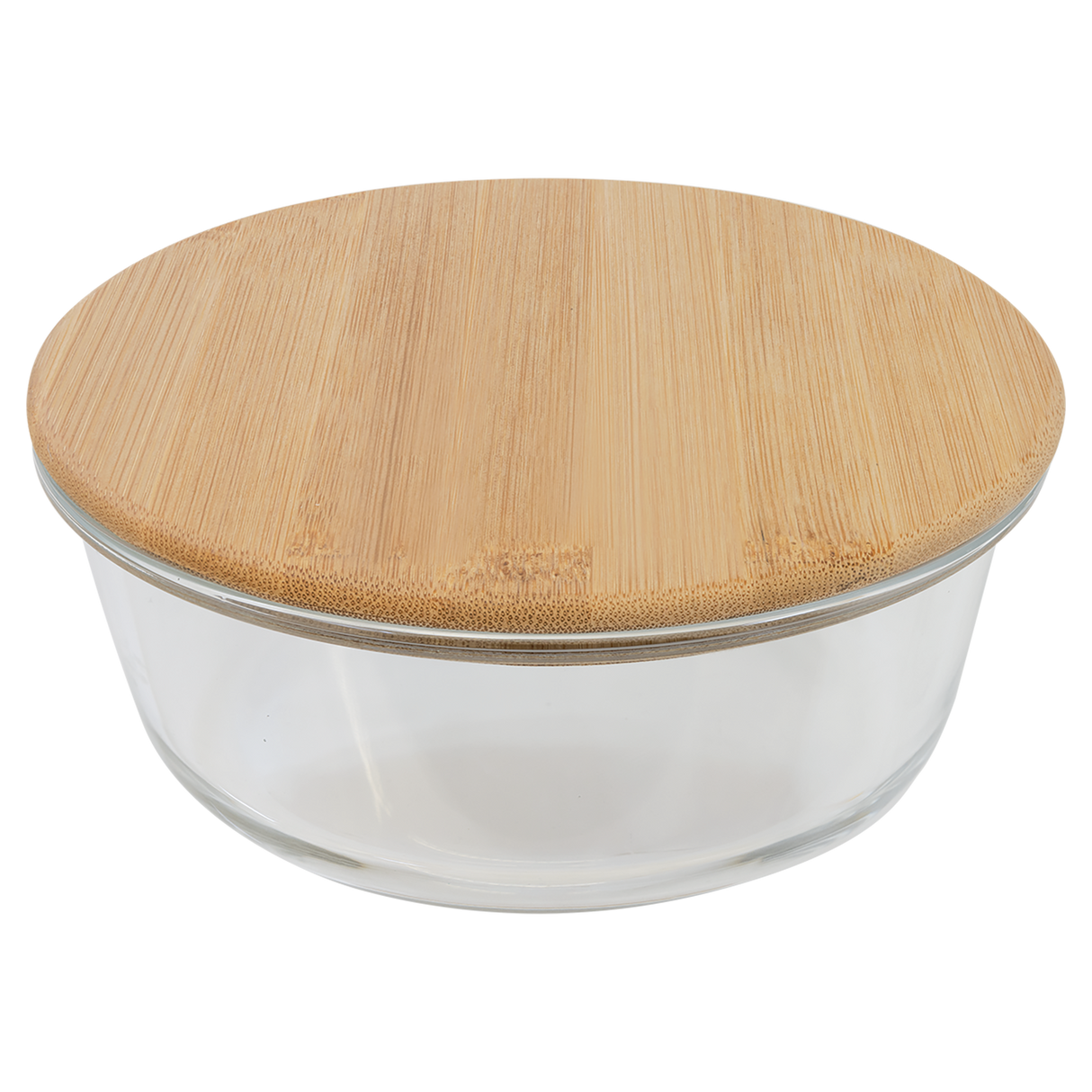 32 oz. Round Glass Container with Bamboo Lid