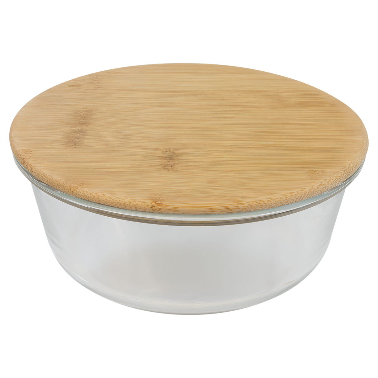 44 oz. Round Glass Container with Bamboo Lid