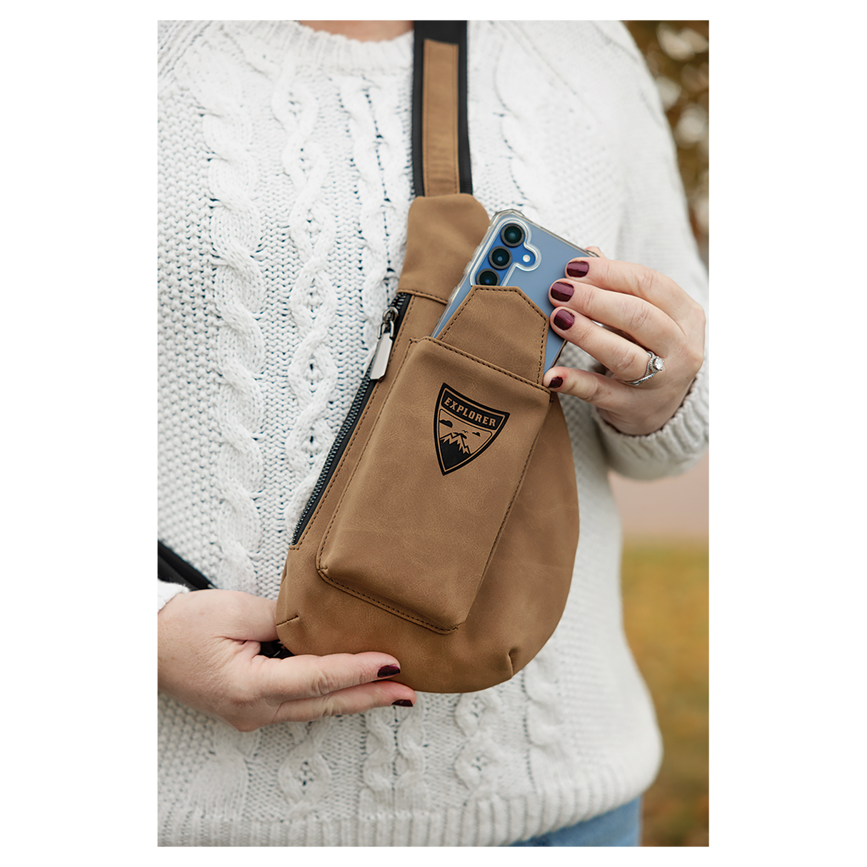 Crescent Bag - Laserable Leatherette, Creekside Collection