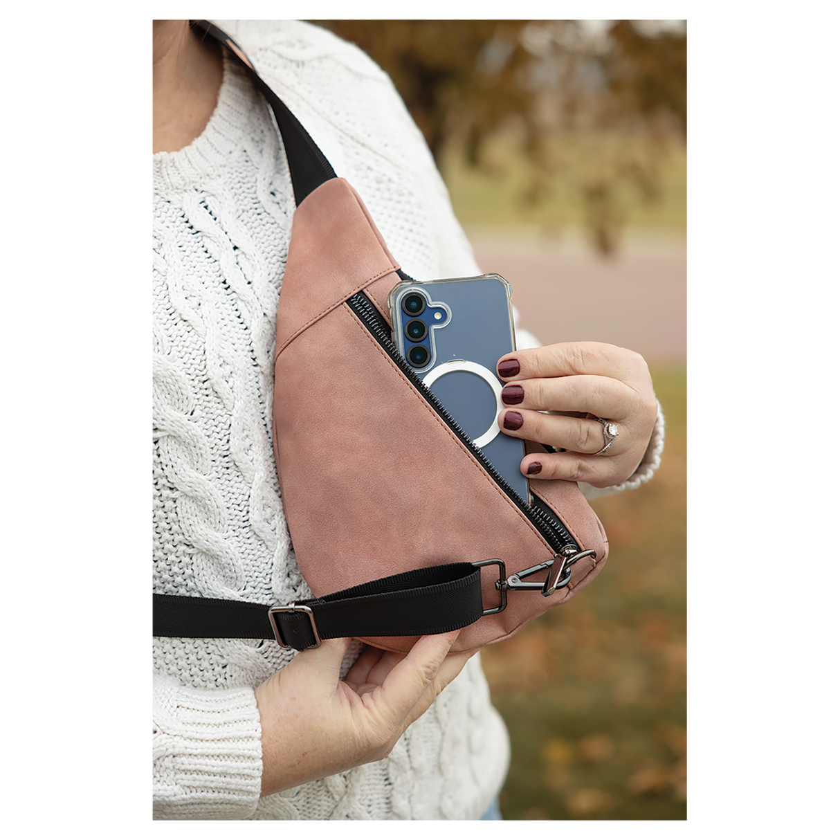 Crescent Bag - Laserable Leatherette, Creekside Collection
