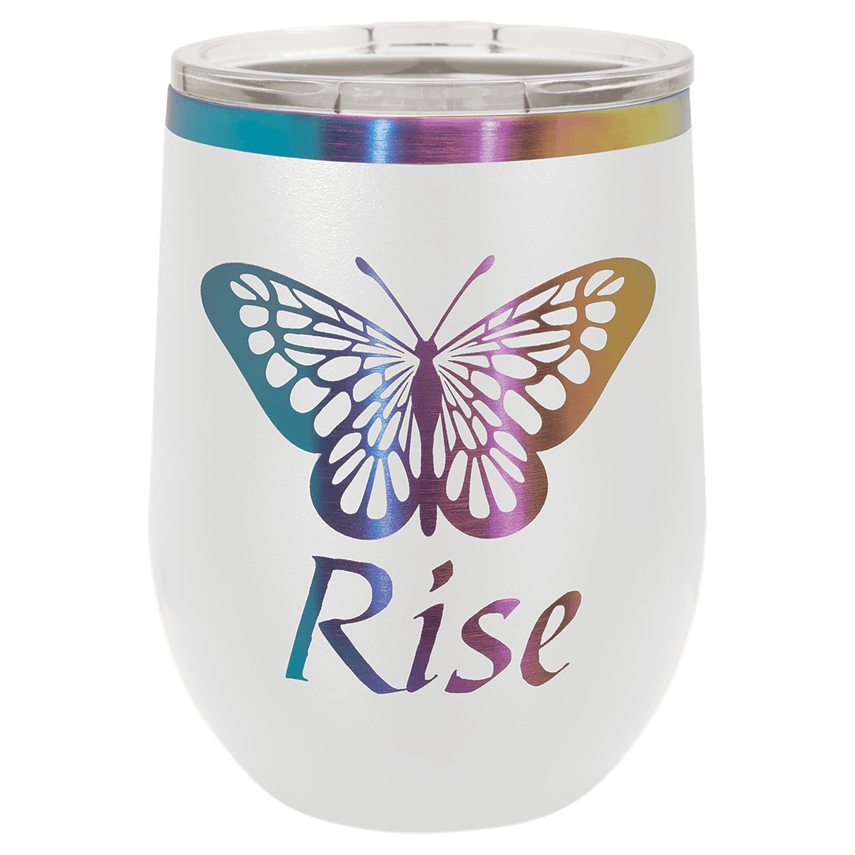 Polar Camel 12 oz. Prism ION-Plated Stemless Wine Tumbler with Lid