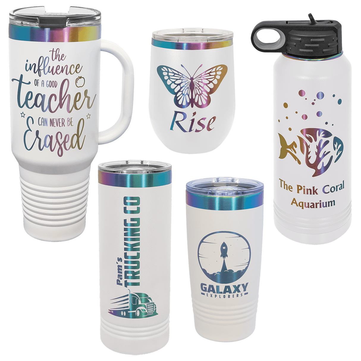 Polar Camel 22 oz. Prism ION-Plated Skinny Tumbler with Slider Lid