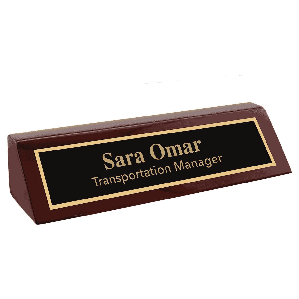Rosewood Piano Finish Desk Wedge, 8 1/2"