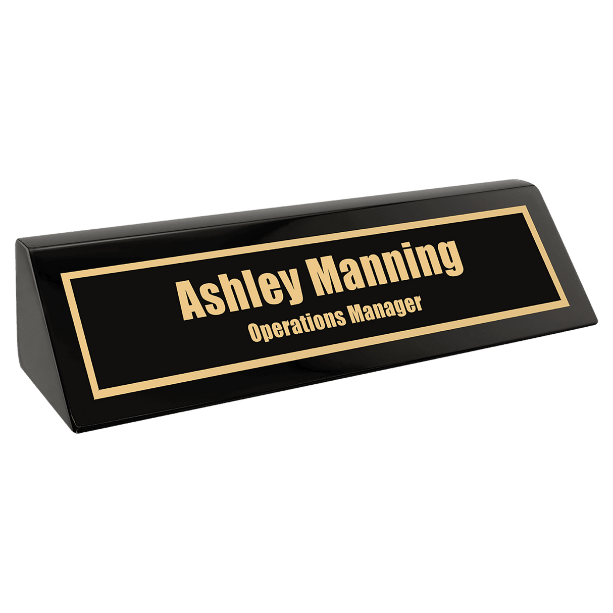 Black Piano Finish Desk Wedge, 8 1/2"