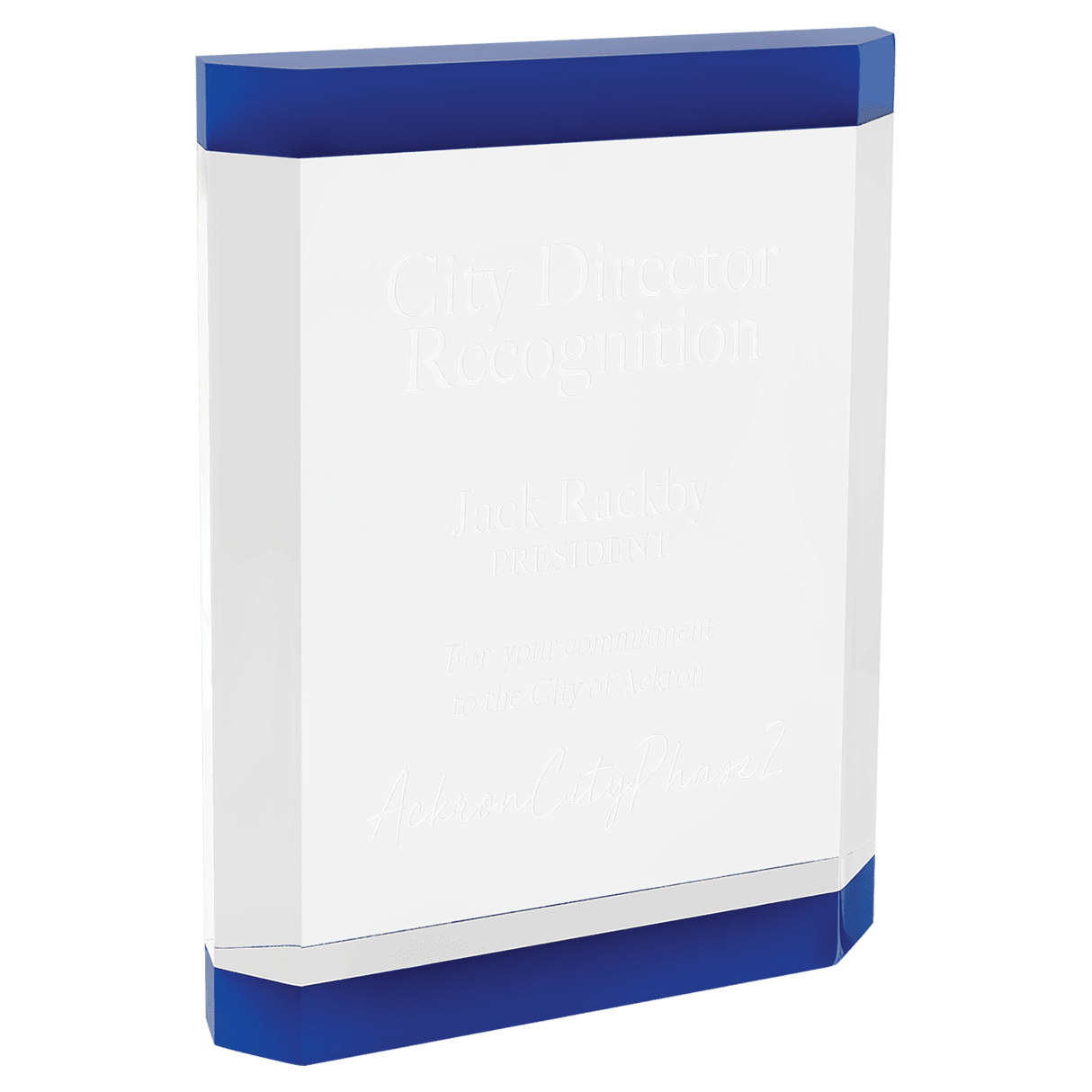 Showcase Acrylic Self-Standing Award