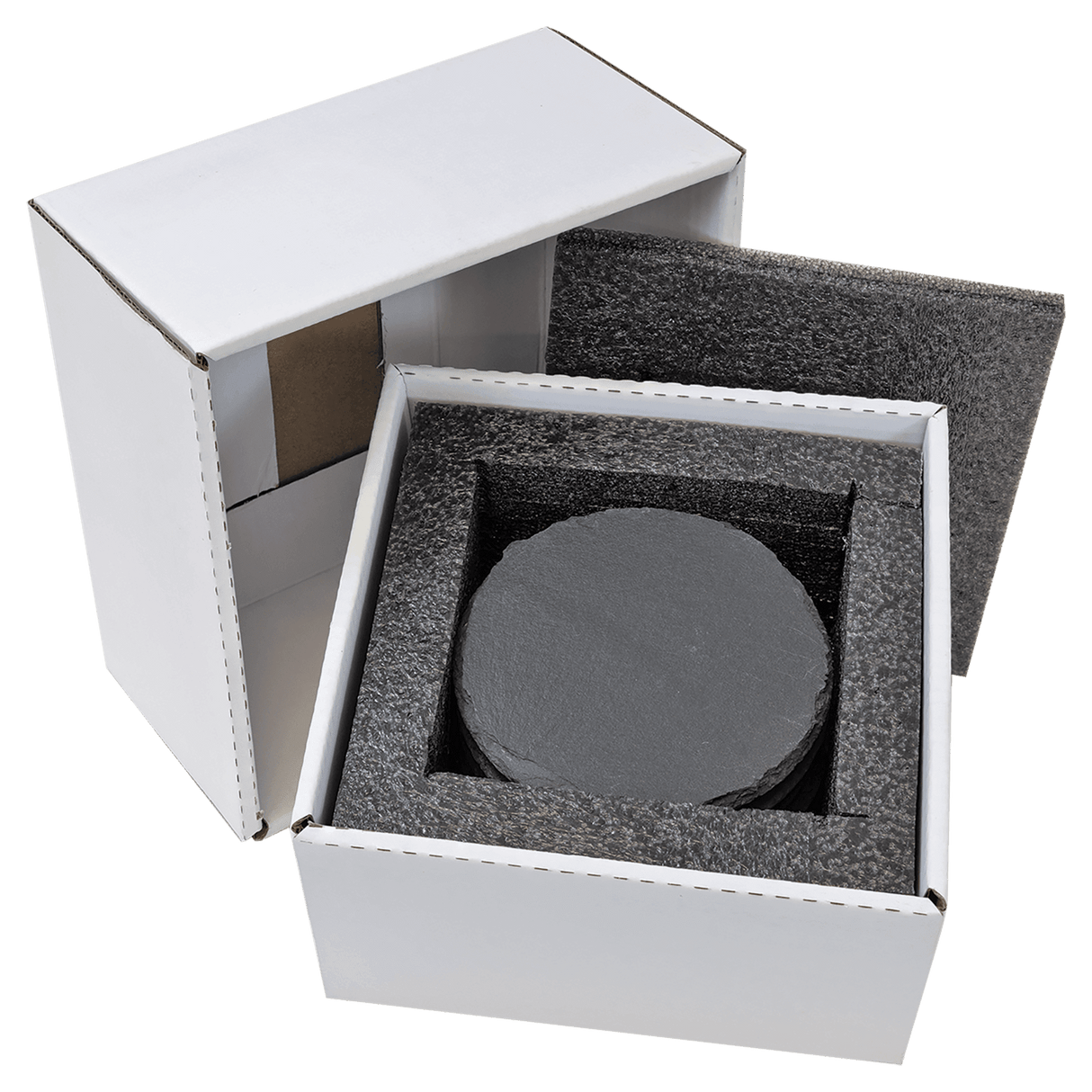 Round Slate Coaster Set-6 Piece, 4"