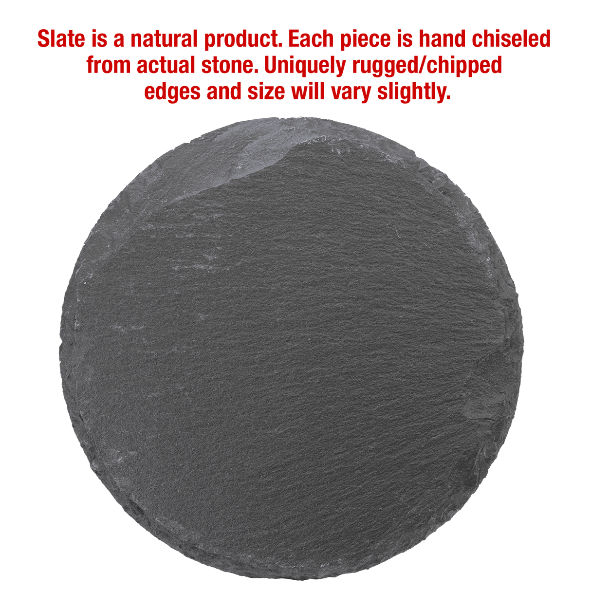 Round Slate Coaster Set-6 Piece, 4"