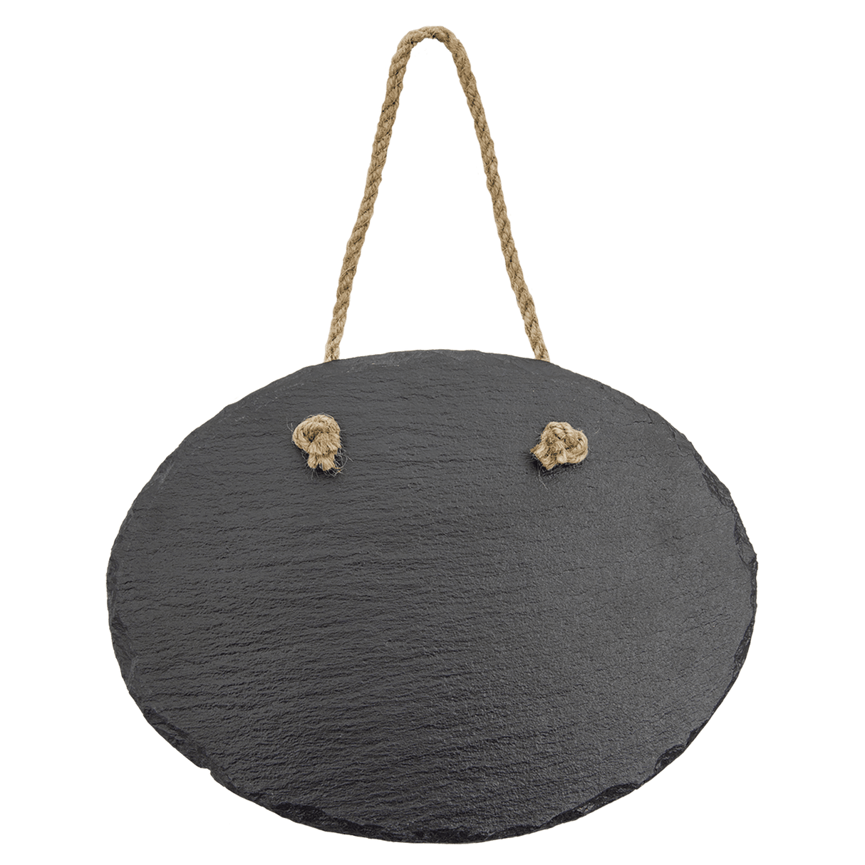 Oval Slate Decor with Hanger String, 7 3/4" x 6"