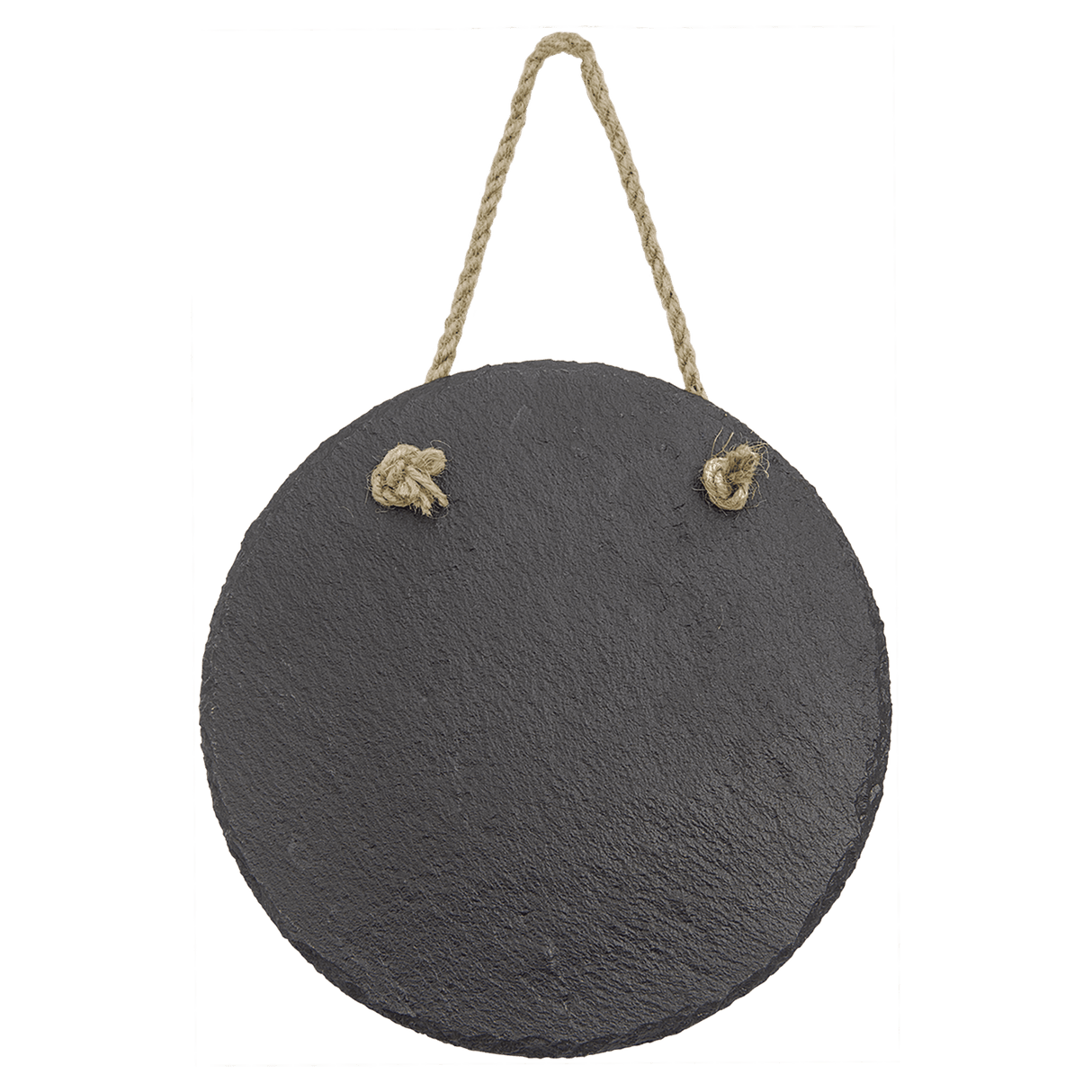 Round Slate Decor with Hanger String, 7"