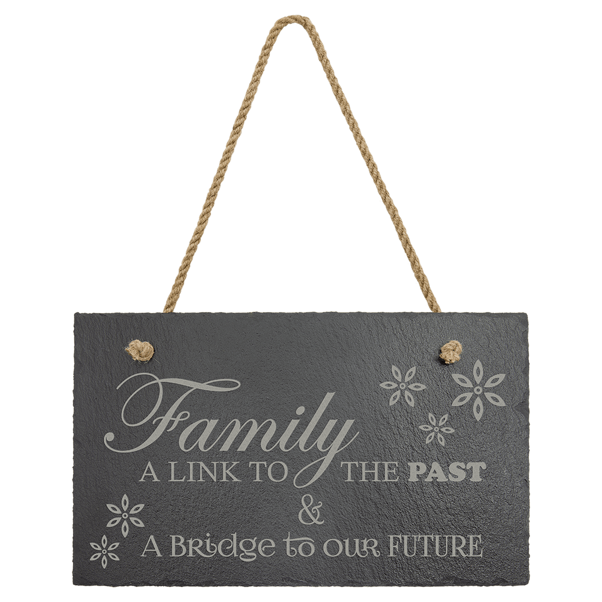 Rectangle Slate Decor with Hanger String, 11 3/4" x 7"