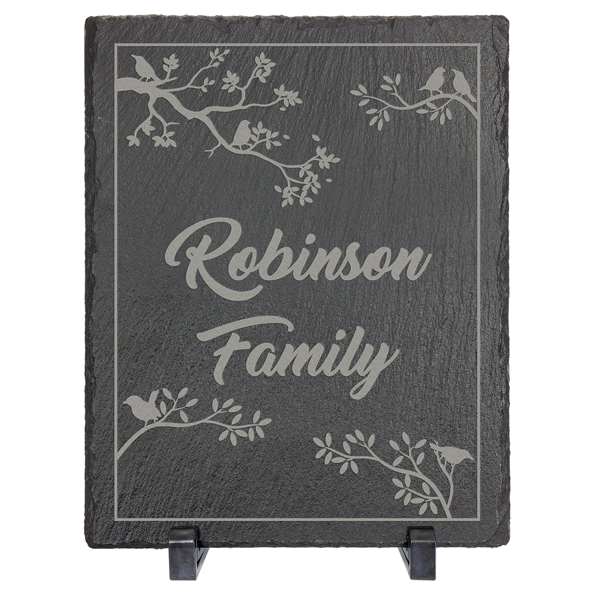 Rectangle Slate Decor with Plastic Feet, 9" x 7"