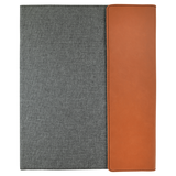 Leatherette and Canvas Portfolio w/Notepad, 9 1/2"x12"
