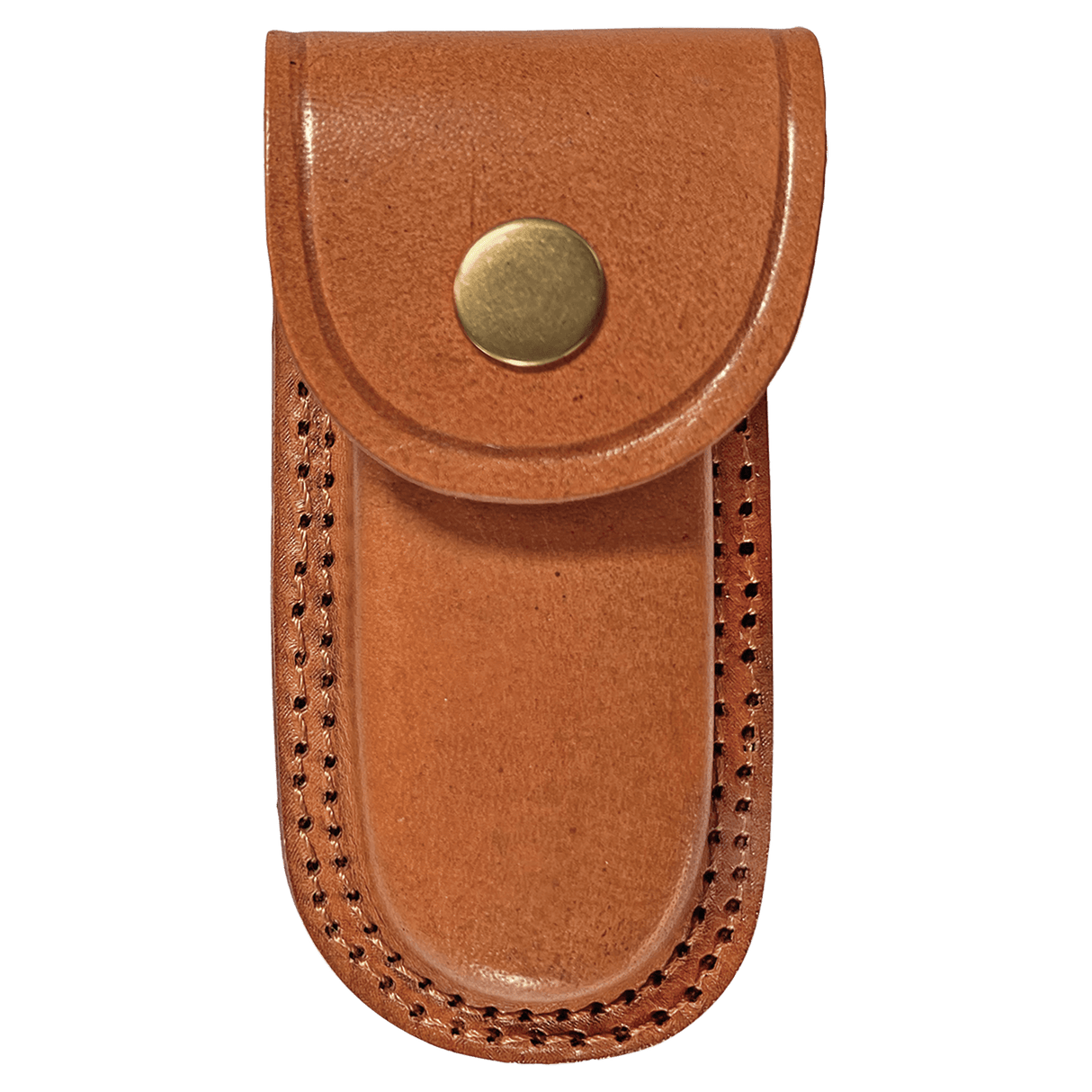 Bison River 3 3/4" Bone Folding Knife with Damascus Steel Blade and Leather Sheath