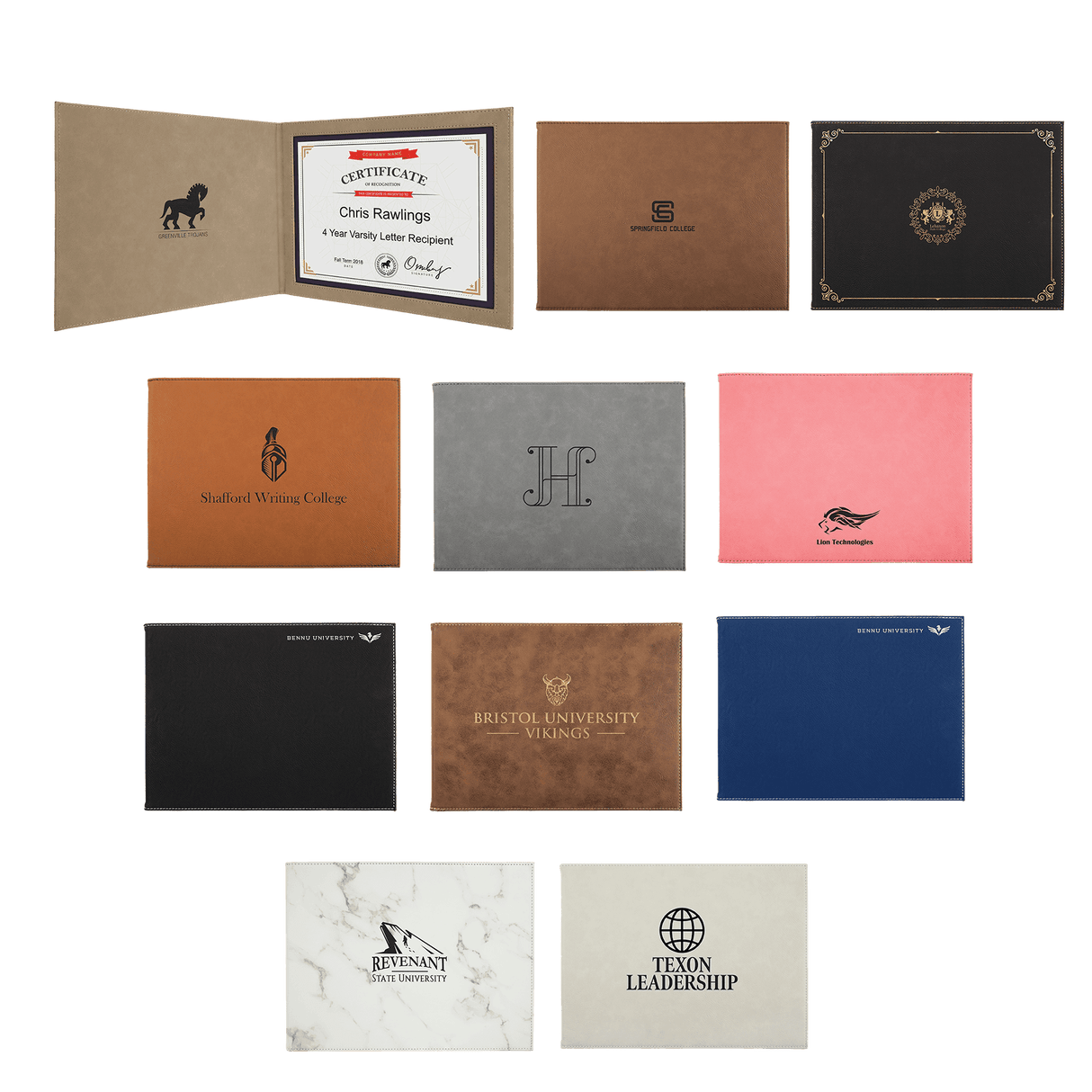 Leatherette Certificate Holder for 8 1/2" x 11"