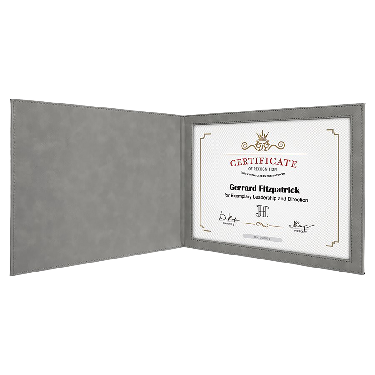 Leatherette Certificate Holder for 8 1/2" x 11"