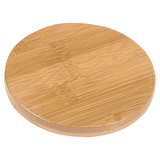 Bamboo Round 6-Coaster Set with Holder, 3 3/4"