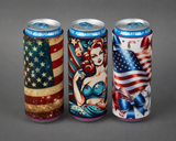 Custom Leather Skinny Can Wrap / Personalized Can Coozie