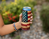 Custom Leather Skinny Can Wrap / Personalized Can Coozie