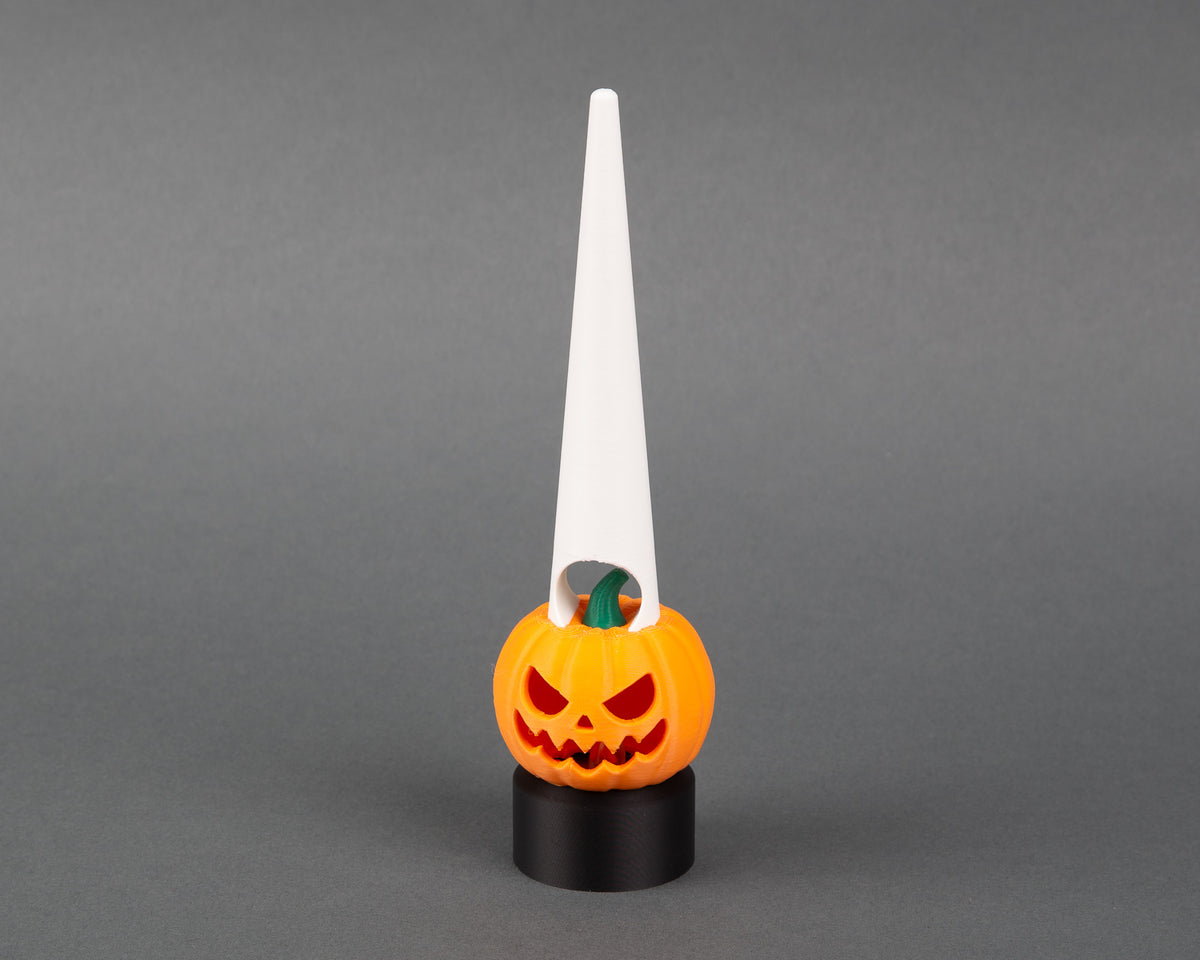 Halloween Ring Display Cones, 3D Printed Ghost, Light-Up Pumpkin, Witch Hat, Candy Corn, Spiderweb