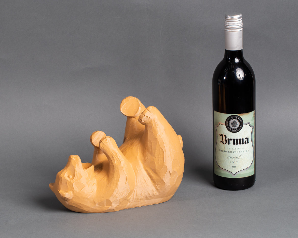 Bear Hug Wine Bottle Stand, 3D Printed