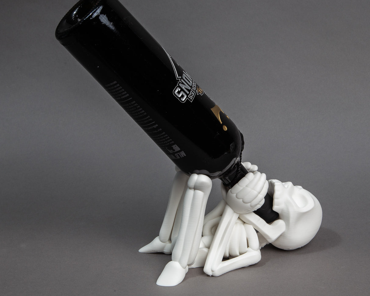 Skeleton Wine Bottle Stand, 3D Printed