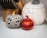 3-Pack Lighted Scary Pumpkins, Halloween Decoration, 3D Printed