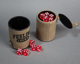 Leatherette Dice Cup with 5 Dice