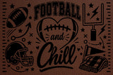 Personalized Football Skinny Can Sleeve, Laser Engraved Football Leatherette Slim Can Cooler, Custom Game Day Gift