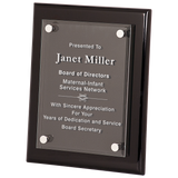 Black Piano Finish Floating Acrylic Plaque, 8" x 10"